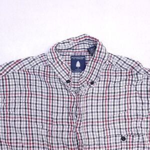 Roundtree & Yorke Tartan Flannel Casual Button Up Shirt Mens Size Medium M Black